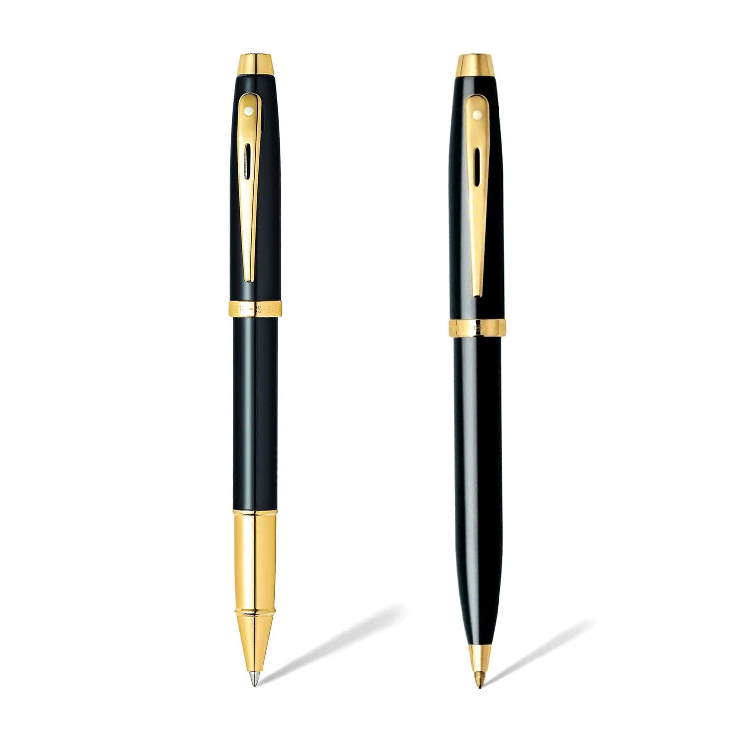 Sheaffer Gift Pack | Set of Ballpoint Pen + Rollerball Pen | 100 E9322 Glossy Black with Gold Tone
