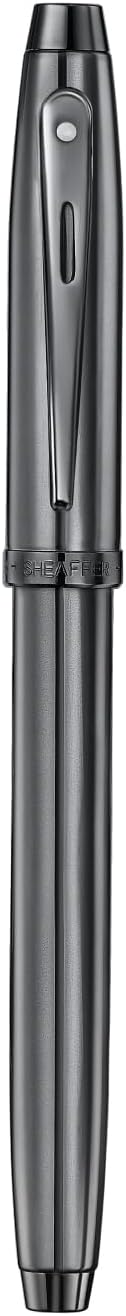 Sheaffer 100 x Rollerball Pens | E9375 Ionic Glossy Grey with PVD Edges | Premium Rollerball Pen