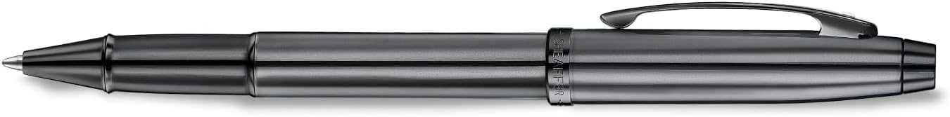 Sheaffer 100 x Rollerball Pens | E9375 Ionic Glossy Grey with PVD Edges | Premium Rollerball Pen