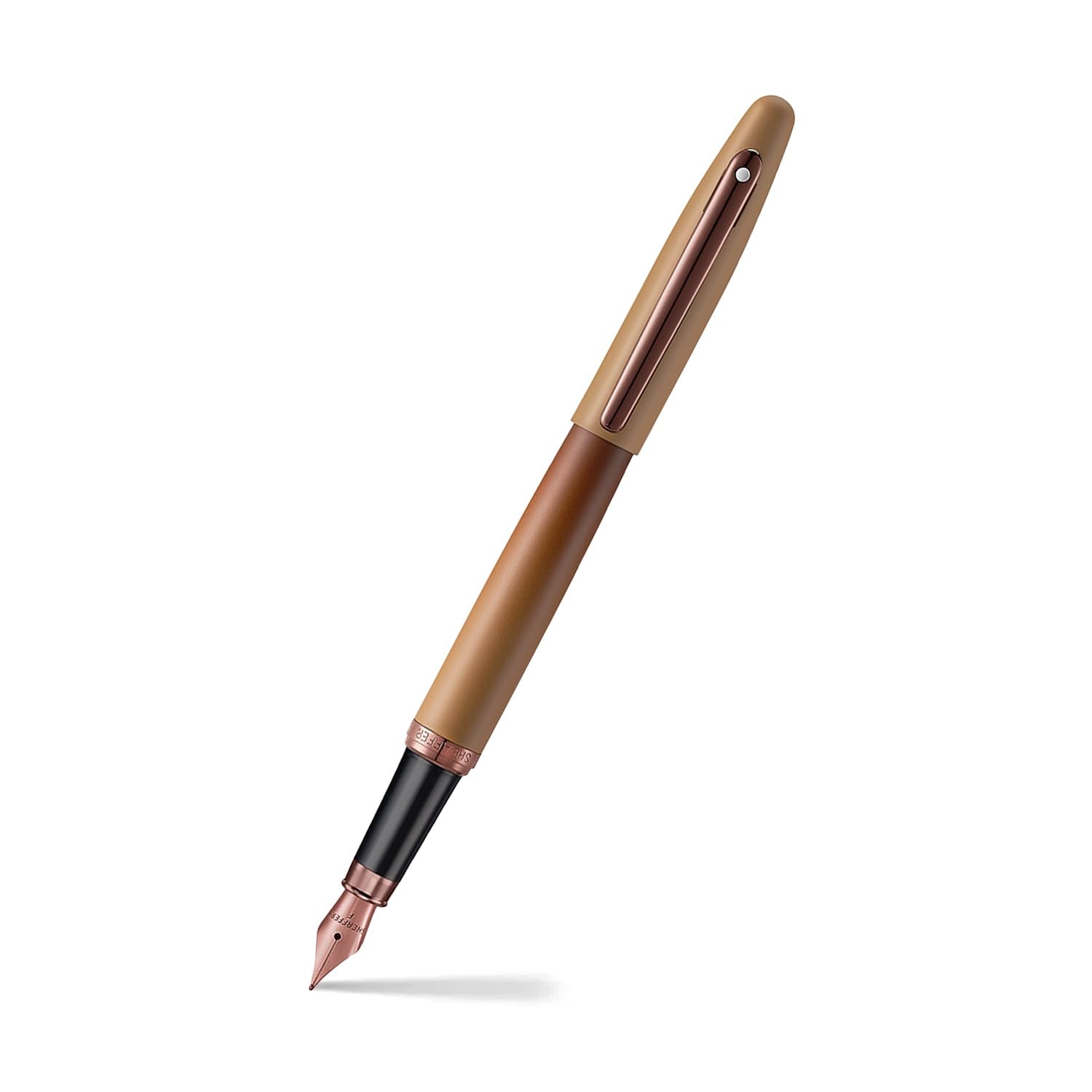 Sheaffer VFM 9428 Coffee Edition Matte Brown Royal PVD Trim Fine Point Premium Pen