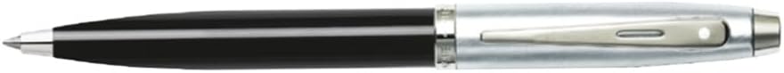 Sheaffer Gift Set 100 | G9313 Glossy Black Barrel Brushed Chrome Cap Ballpoint Pen with Medium Notebook | Premium Gift Set