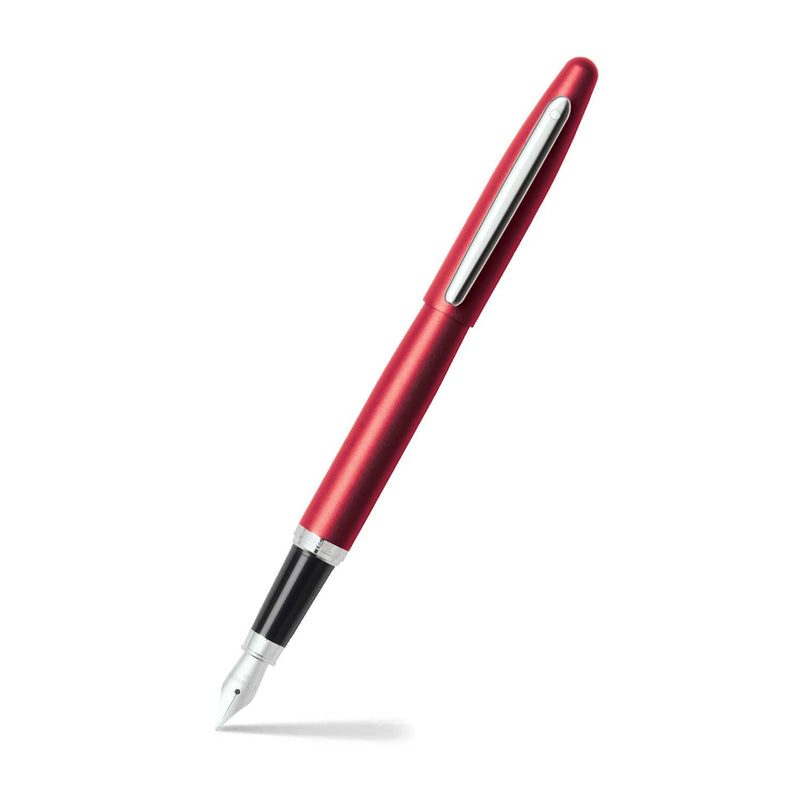 Sheaffer VFM | 9403 Fountain Pen Excessive Red with Chrome Trim | Fine Nib | Premium Fountain Pen