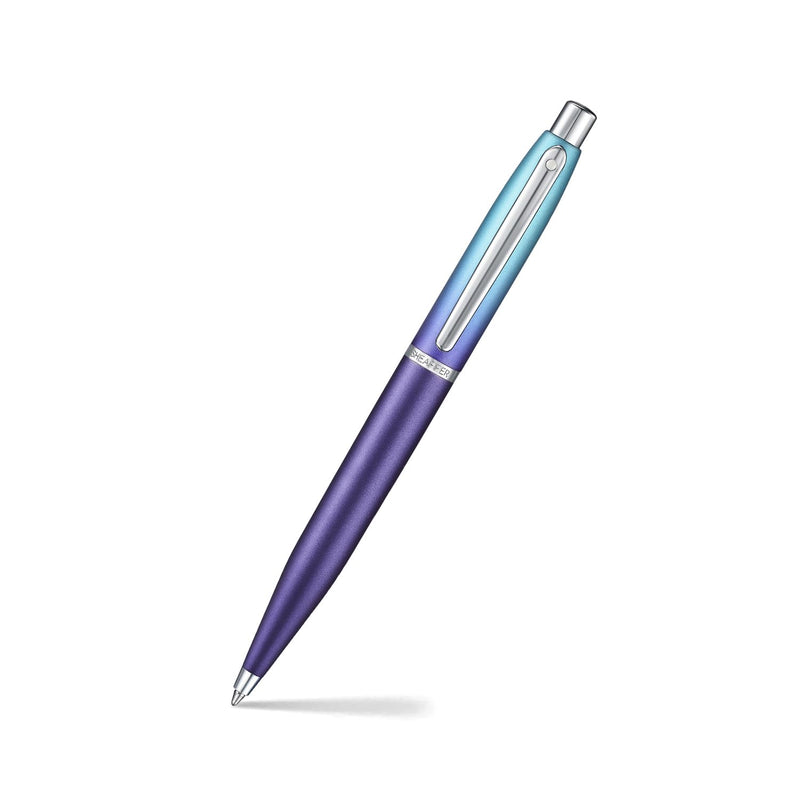 Sheaffer Expressions VFM 9430 Ballpoint Pen, Blue and Purple Pearlised Gradient with Chrome-Plated Trims