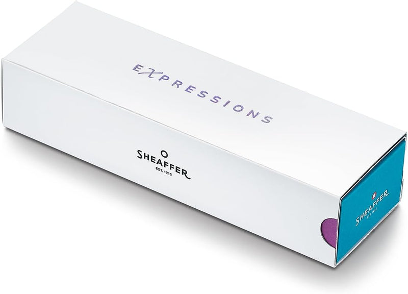 Sheaffer Expressions VFM 9430 Fountain Pen, Blue and Purple Pearlised Gradient, Medium Nib, Chrome-Plated Trims