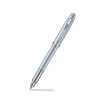 Sheaffer Expressions Blue and Pink Pearlescent Gradient Fountain Pen 100 Fine Nib