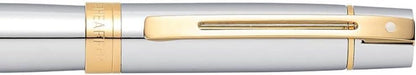 Sheaffer 300 - refillable rollerball pen, polished chrome, gold-tone trim