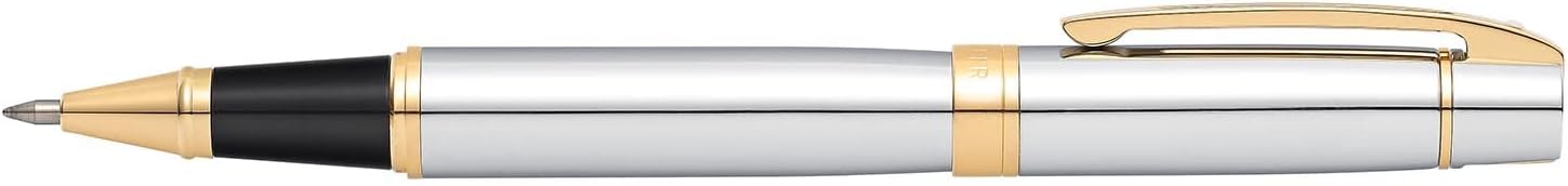 Sheaffer 300 - refillable rollerball pen, polished chrome, gold-tone trim