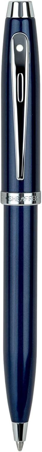 Sheaffer 100 - Refillable rollerball pen, glossy black lacquer, plated chrome trim
