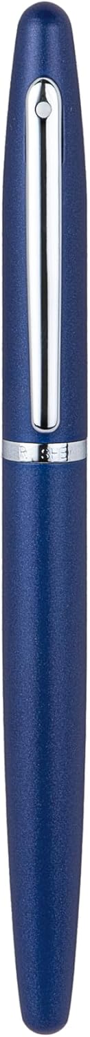 Sheaffer VFM Nickel Plate Trim Fountain Ballpoint Kit - Neon Blue