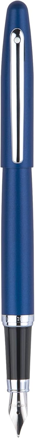 Sheaffer VFM Nickel Plate Trim Fountain Ballpoint Kit - Neon Blue