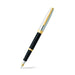 Sheaffer Sagaris Medium Nib Gold Trim Chrome Cap Fountain Pen - Black