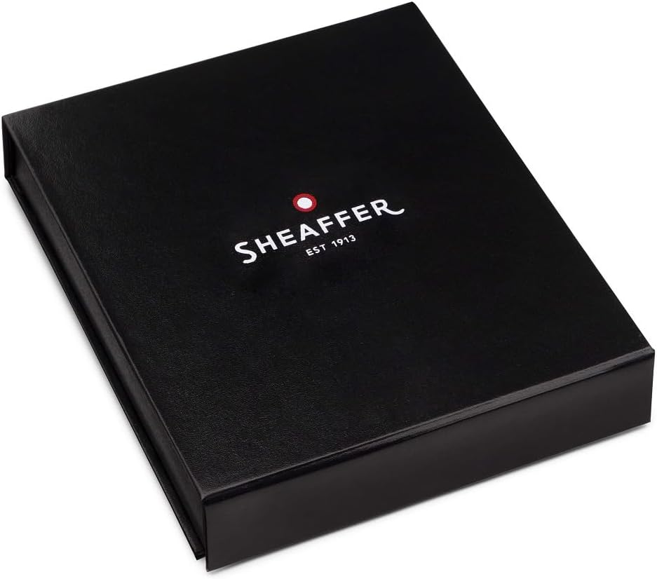 Sheaffer Gift Set VFM 9400 Strobe Silver Ballpoint Pen with Small Notebook and Chrome Trims