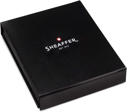 Sheaffer Gift Set VFM 9400 Strobe Silver Ballpoint Pen with Small Notebook and Chrome Trims