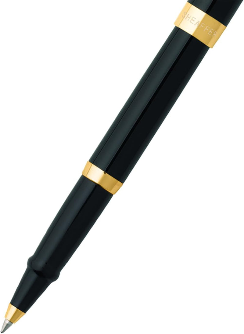 Sheaffer Sagaris Gold Trim Rollerball Pen - Gloss Black