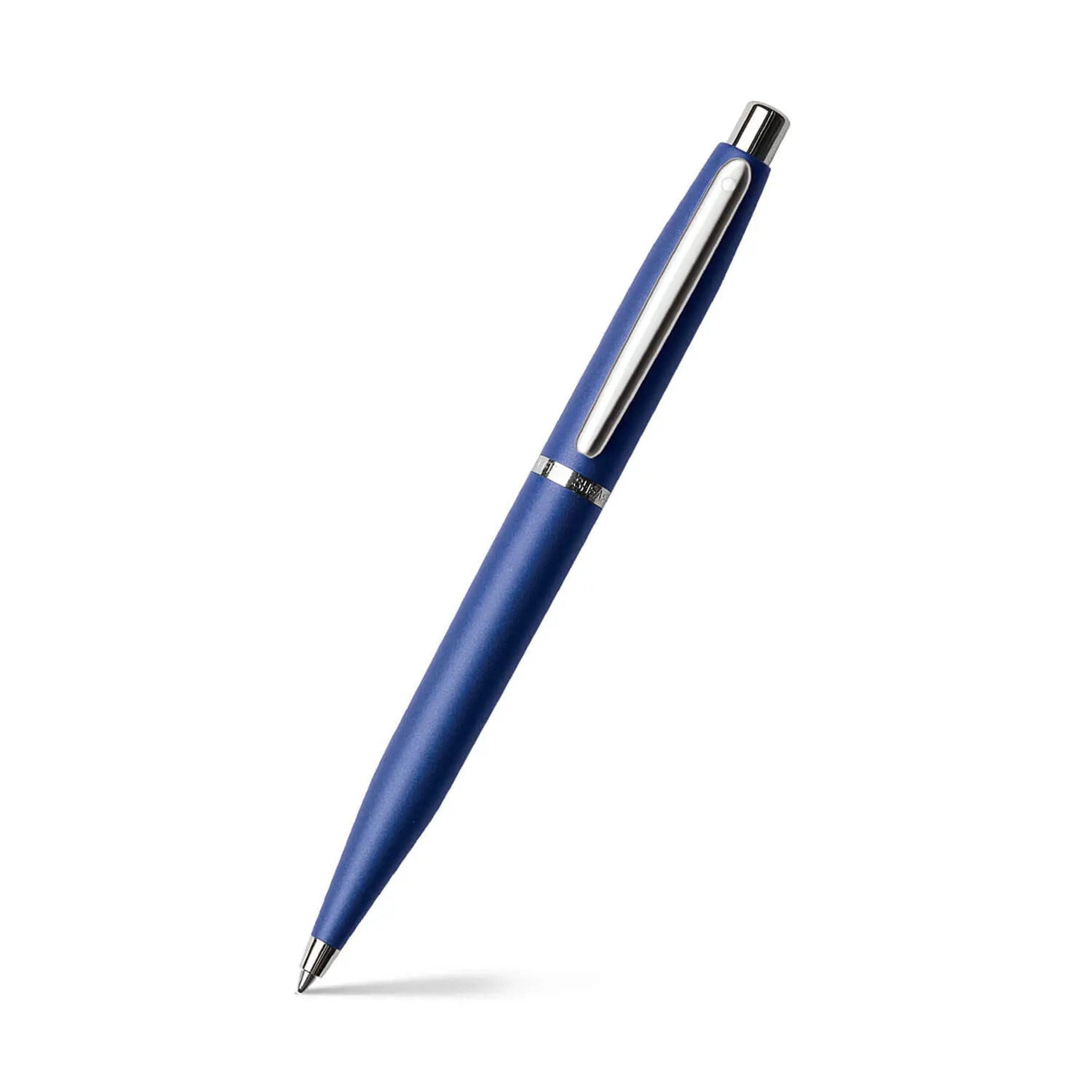 Sheaffer VFM - Refillable ballpoint pen, neon blue finish, nickel plate trim