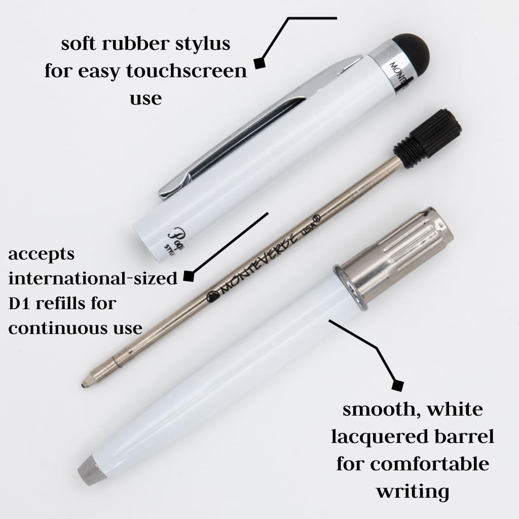 Monteverde Poquito All-in-One Ballpoint and Stylus - Pearl