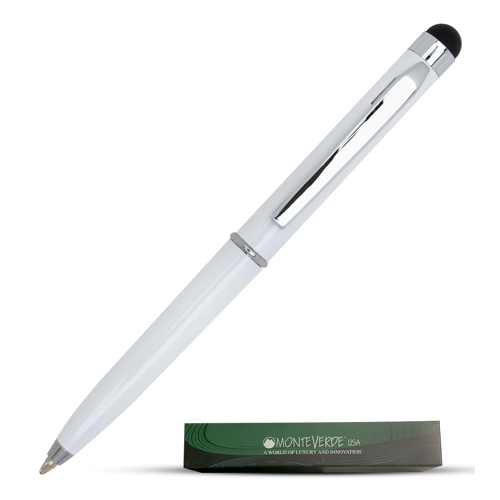 Monteverde Poquito All-in-One Ballpoint and Stylus - Pearl