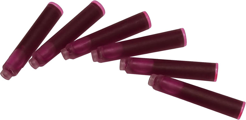 Monteverde Standard Size Ink Cartridge for Fountain Pens - Pink (Pack of 6