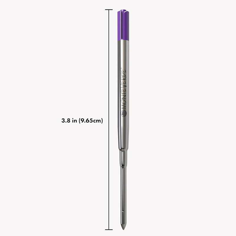 Monteverde Medium Ballpoint Soft Roll Refill for Parker Pens - Pink (Pack of 2