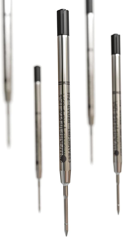 Monteverde Broad Point Capless Ceramic Gel Refill for Parker Ballpoint Pens - Black (Pack of 2