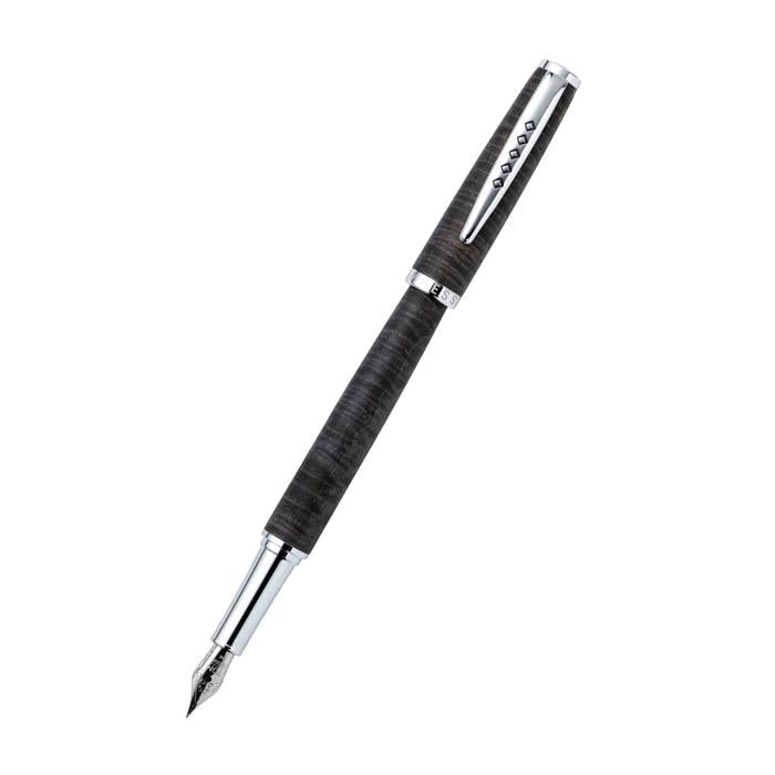 Tom Hessin Edinburgh Collection Stockbridge Stone Fountain Pen With Chrome Trim & Stainless Steel Fine Nib