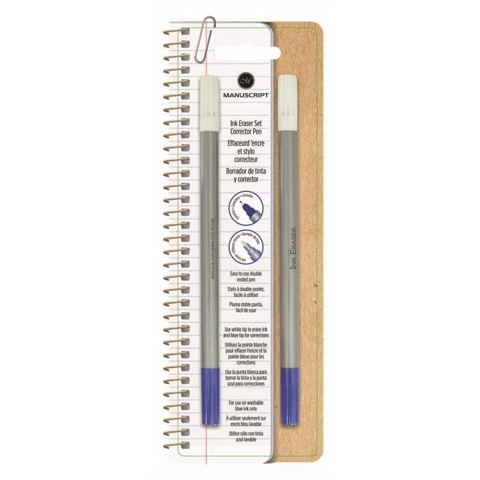 Manuscript Ink Eraser Corrector Pens - Twin Pack