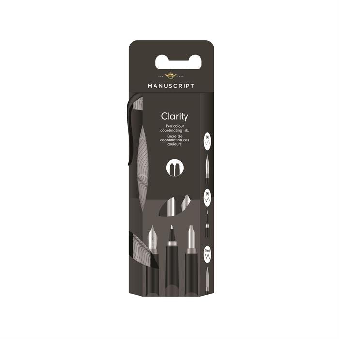 Manuscript Clarity Fountain Pen Set - Black