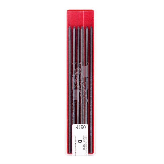 Koh I Noor graphite lead 2.0mm x 120mm 4190 B - pack of 12 leads