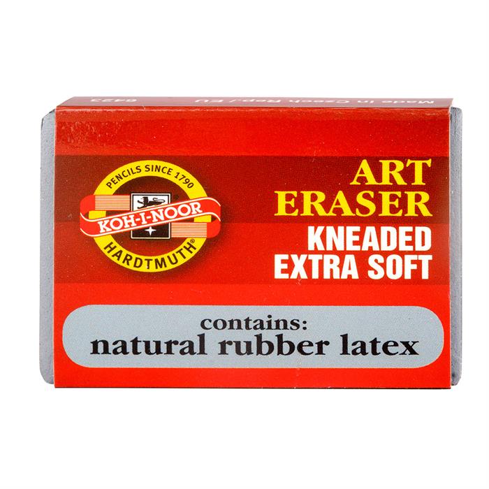 Koh I Noor kneaded eraser 6423 EXTRA SOFT - 47x36x10mm - with card sleeve - display box of 18 erasers