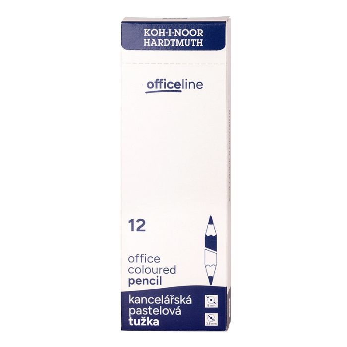 Koh I Noor magnum office coloured pencil 3423 red+blue - pack of 12 pencils (New Packaging)