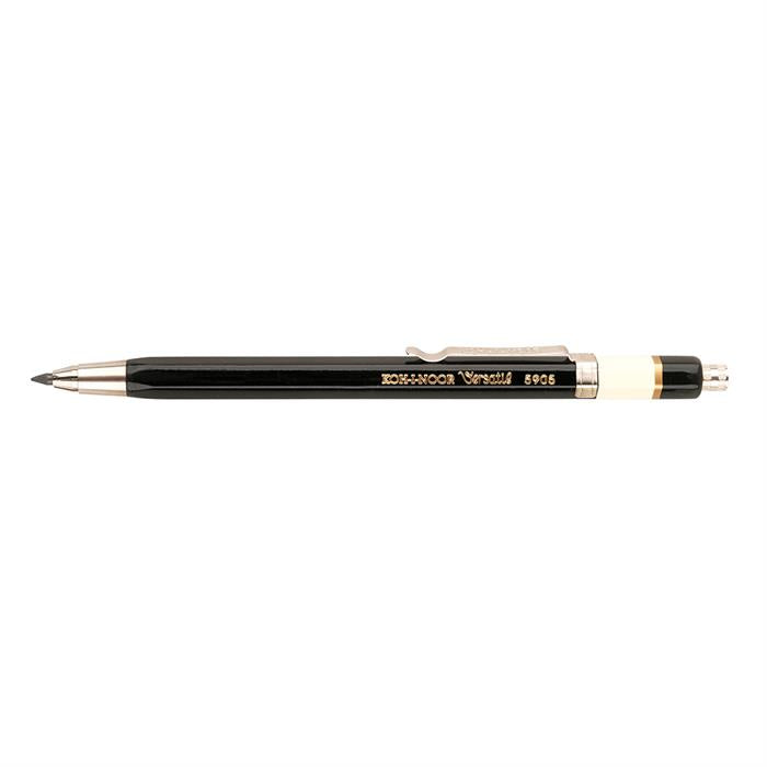 Koh I Noor VERSATIL mechanical clutch leadholder 2.5mm 5905 with pocket clip Black