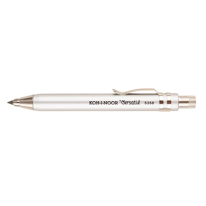 Koh I Noor VERSATIL mechanical clutch leadholder 3.2mm 5358 with pocket clip silver