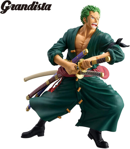 Banpresto BP89379P Roronoa Zoro One Piece Action Figure, Grandist, 22 cm, Multicolor