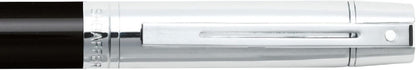 Sheaffer 300 Refillable Twist-Action Metal Ballpoint Pen, Medium Ballpoint, includes Premium Gift Box and Black Cartridge, 1 Pack, Chrome/Glossy Black