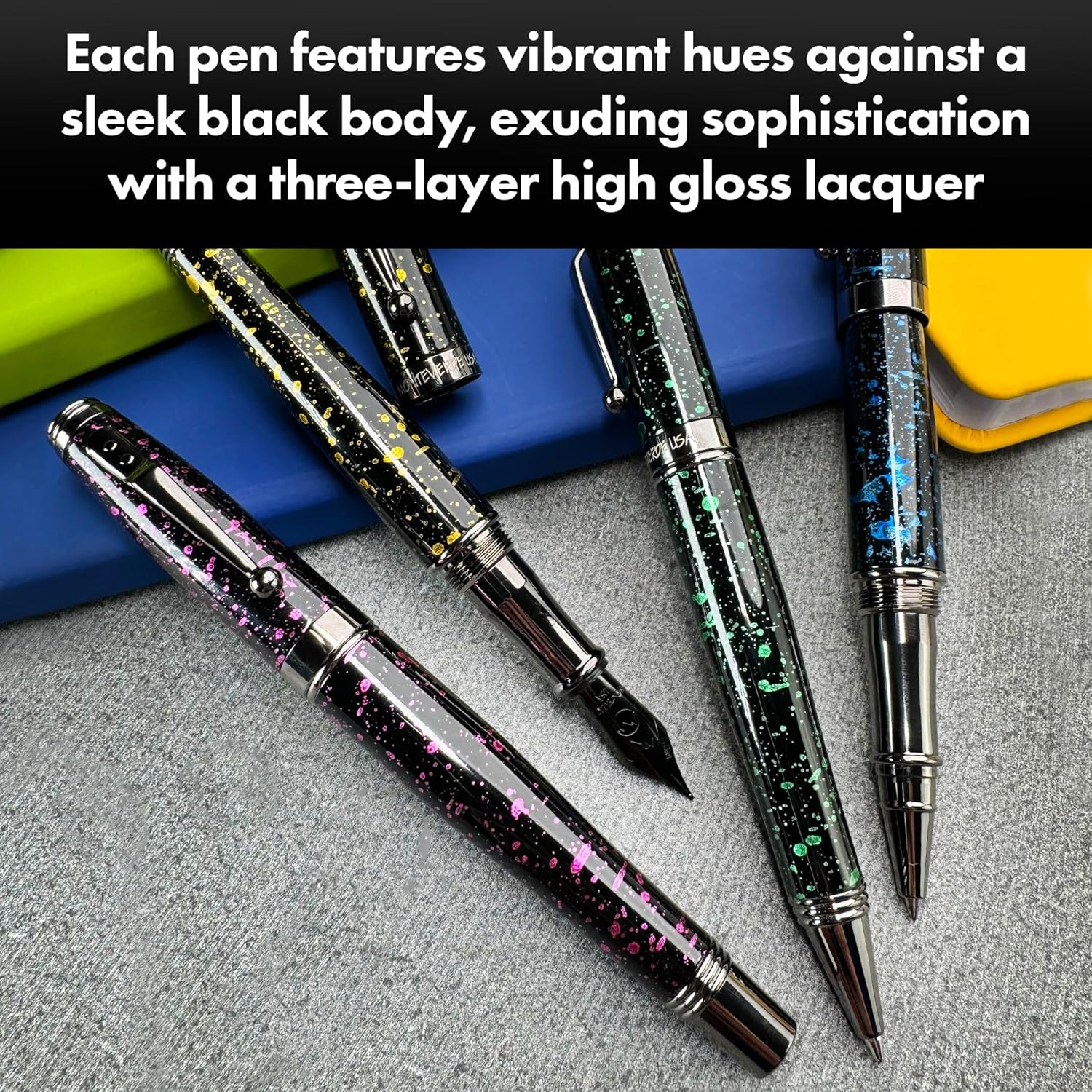 Monteverde USA Invincia Vega Ballpoint Pen - Starlight Green, Multicolor Plated Finish, Eye-Catching Writing Instrument