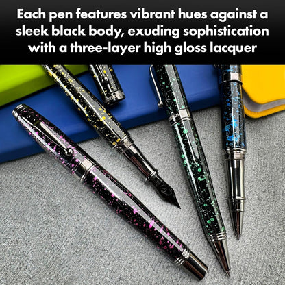 Monteverde USA Invincia Vega Ballpoint Pen - Starlight Green, Multicolor Plated Finish, Eye-Catching Writing Instrument