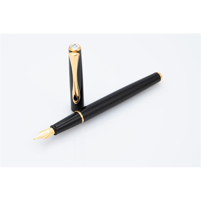 Diplomat Fountain Pen Traveller black gold - Fine