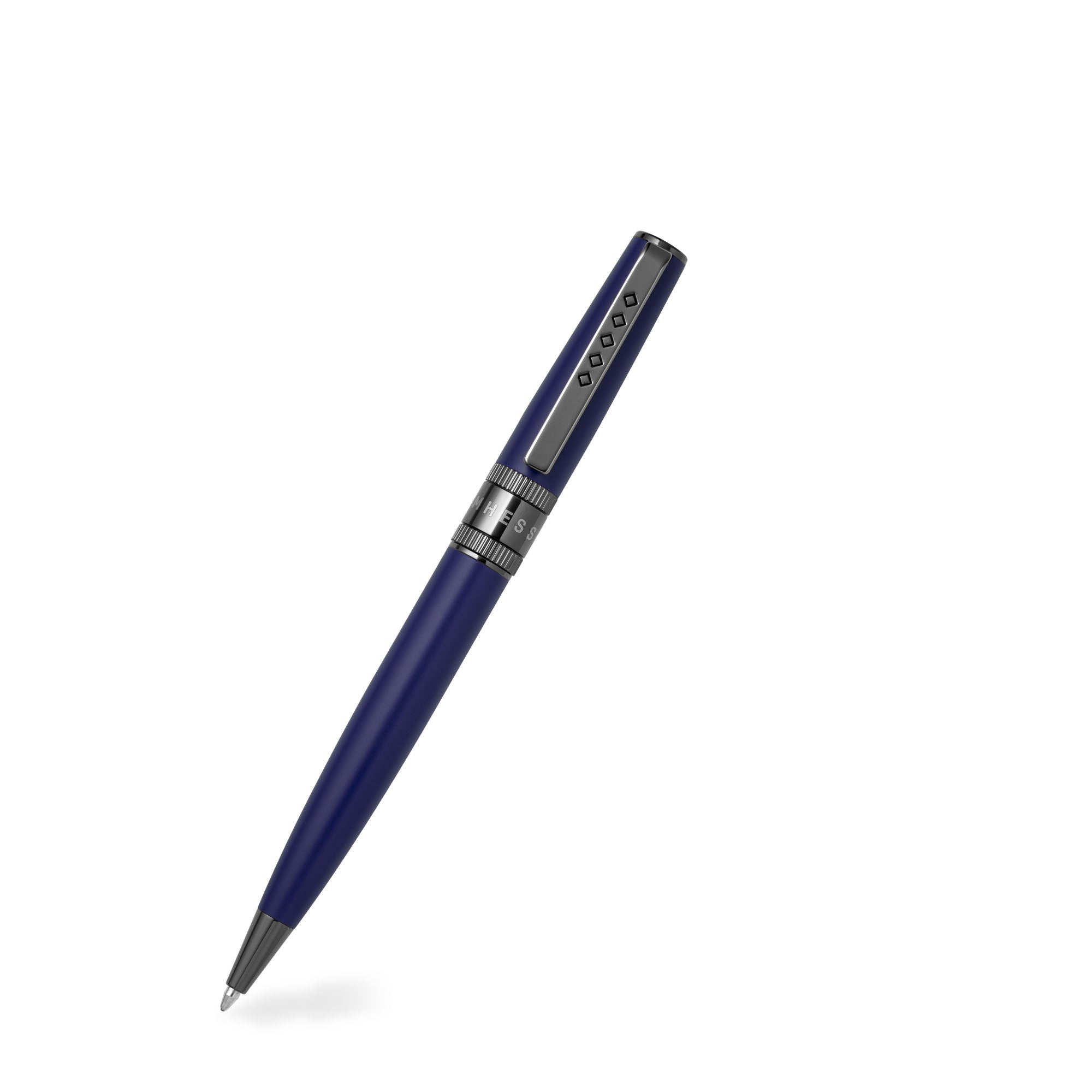 Tom Hessin Rebel Collection Oxford Blue Ballpoint Pen With Gunmetal Trim