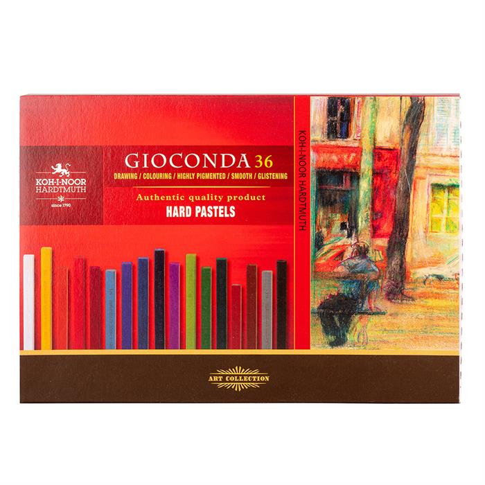 Koh I Noor set of GIOCONDA artists' hard pastels - 7x7mm x 75mm - 8115 - pack of 36 pastels