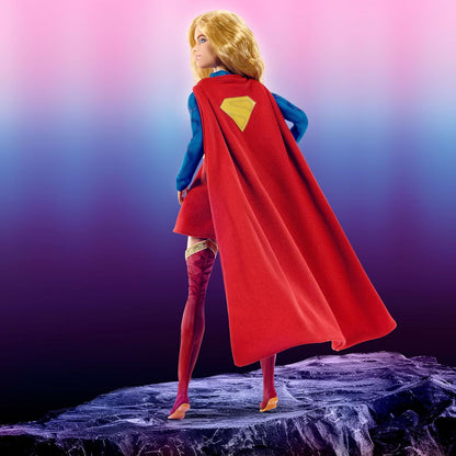 Barbie Signature DC Supergirl Fashion Doll, Blonde with Super Hero Costume & Cape, Collector Doll in Displayable Packaging & Doll Stand | Super Hero Costume & Cape, Collector Doll, Displayable Packagi
