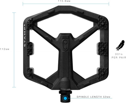 Crankbrothers Stamp Flat MTB-Pedale, Größenangepasst, leicht, vielseitig, langlebig