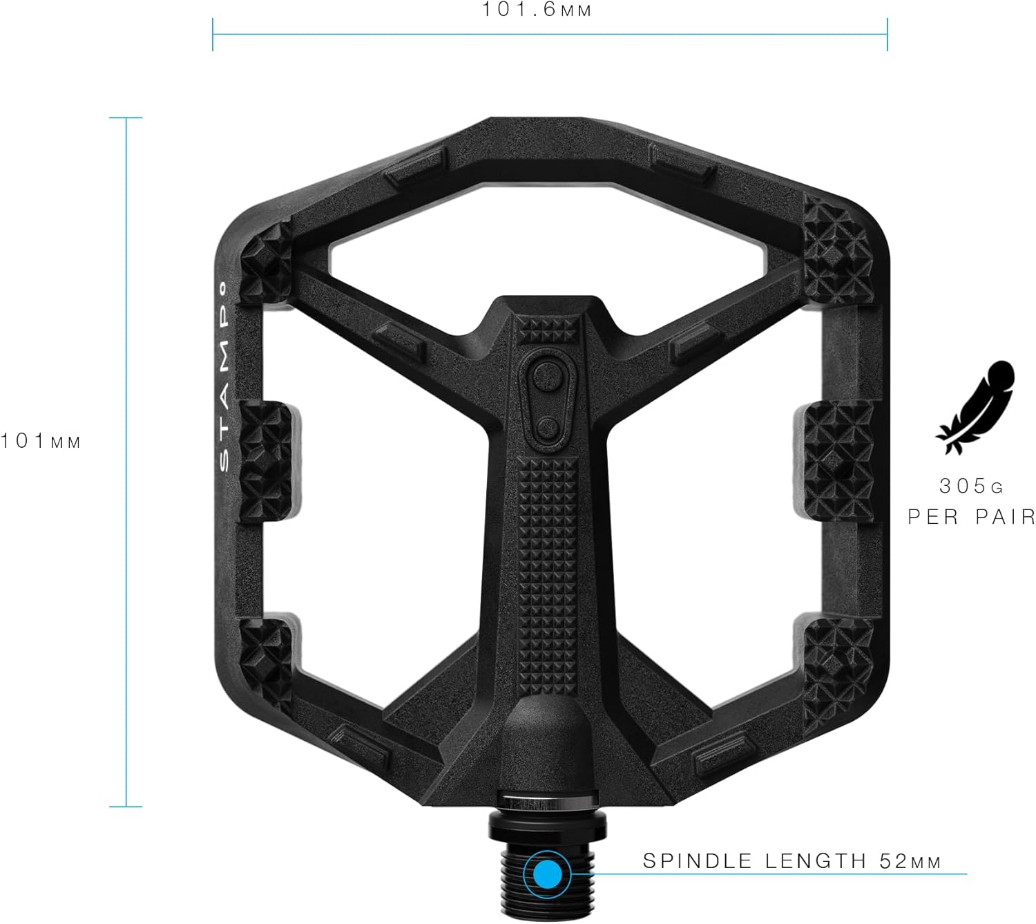 Crankbrothers Stamp Flat MTB-Pedale, Größenangepasst, leicht, vielseitig, langlebig