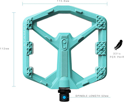 Crankbrothers Stamp Flat MTB-Pedale, Größenangepasst, leicht, vielseitig, langlebig