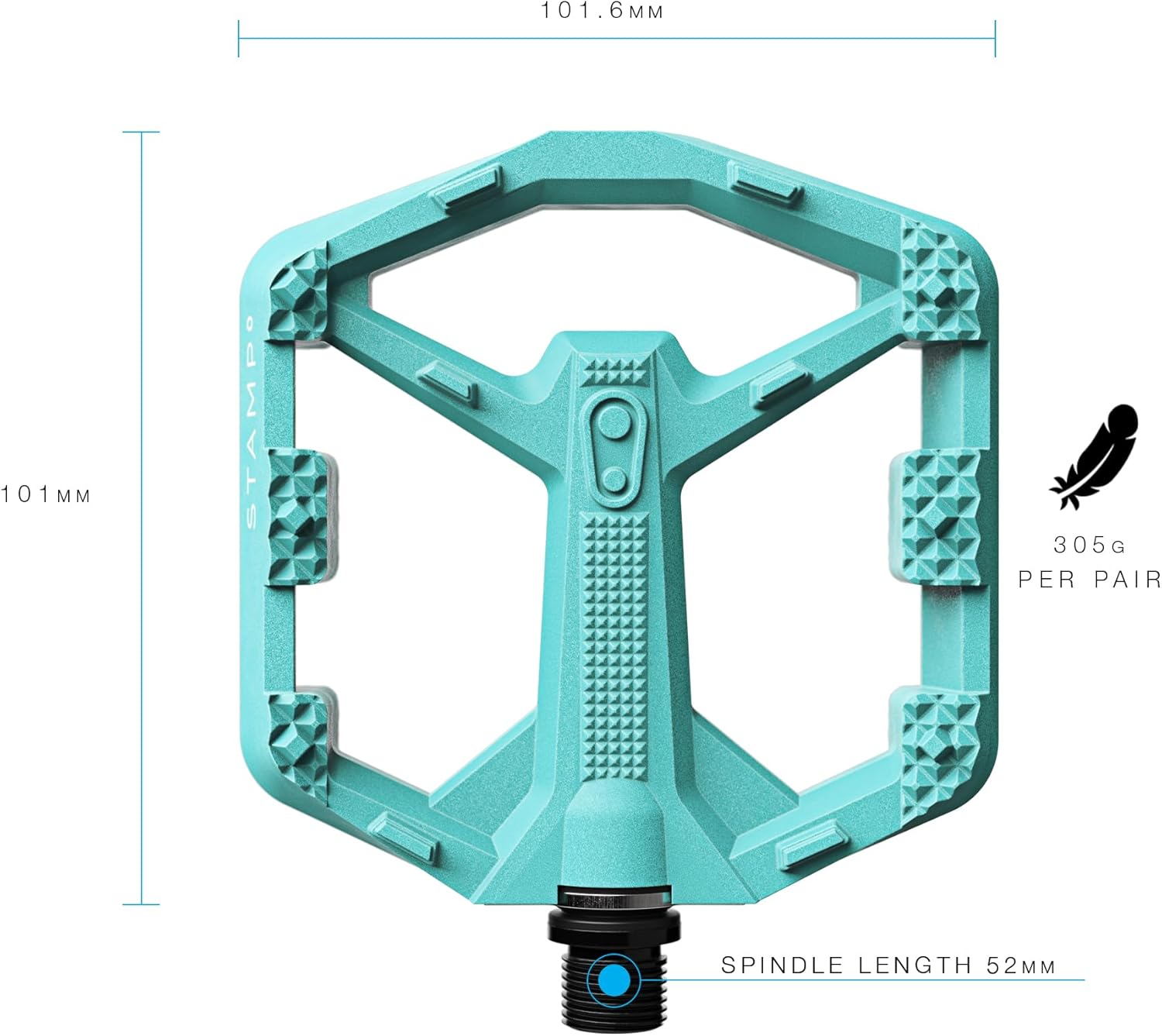 Crankbrothers Stamp Flat MTB-Pedale, Größenangepasst, leicht, vielseitig, langlebig
