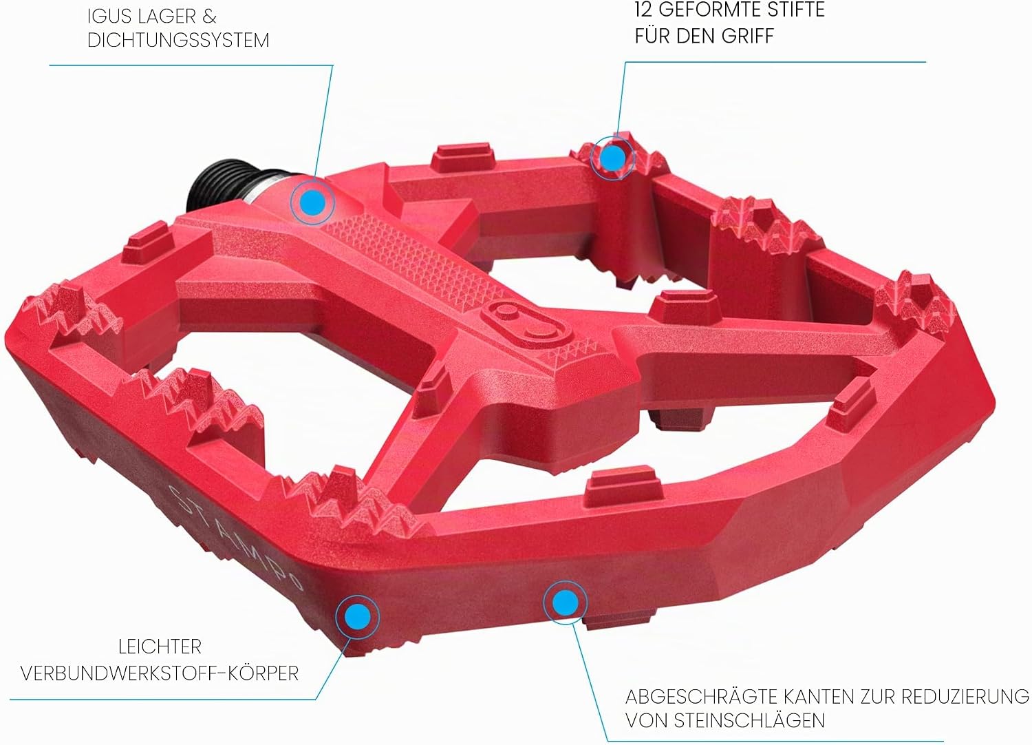 Crankbrothers Stamp Flat MTB-Pedale, Größenangepasst, leicht, vielseitig, langlebig