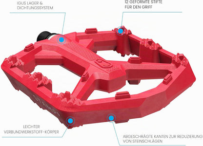 Crankbrothers Stamp Flat MTB-Pedale, Größenangepasst, leicht, vielseitig, langlebig
