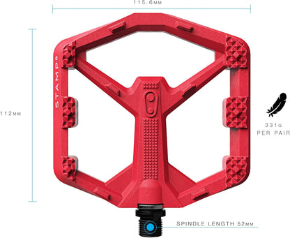 Crankbrothers Stamp Flat MTB-Pedale, Größenangepasst, leicht, vielseitig, langlebig