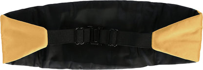 Gioberti Men's Adjustable Satin And Paisley Cummerbund Set With Formal Bow Tie and Pocket Square - gold - One size