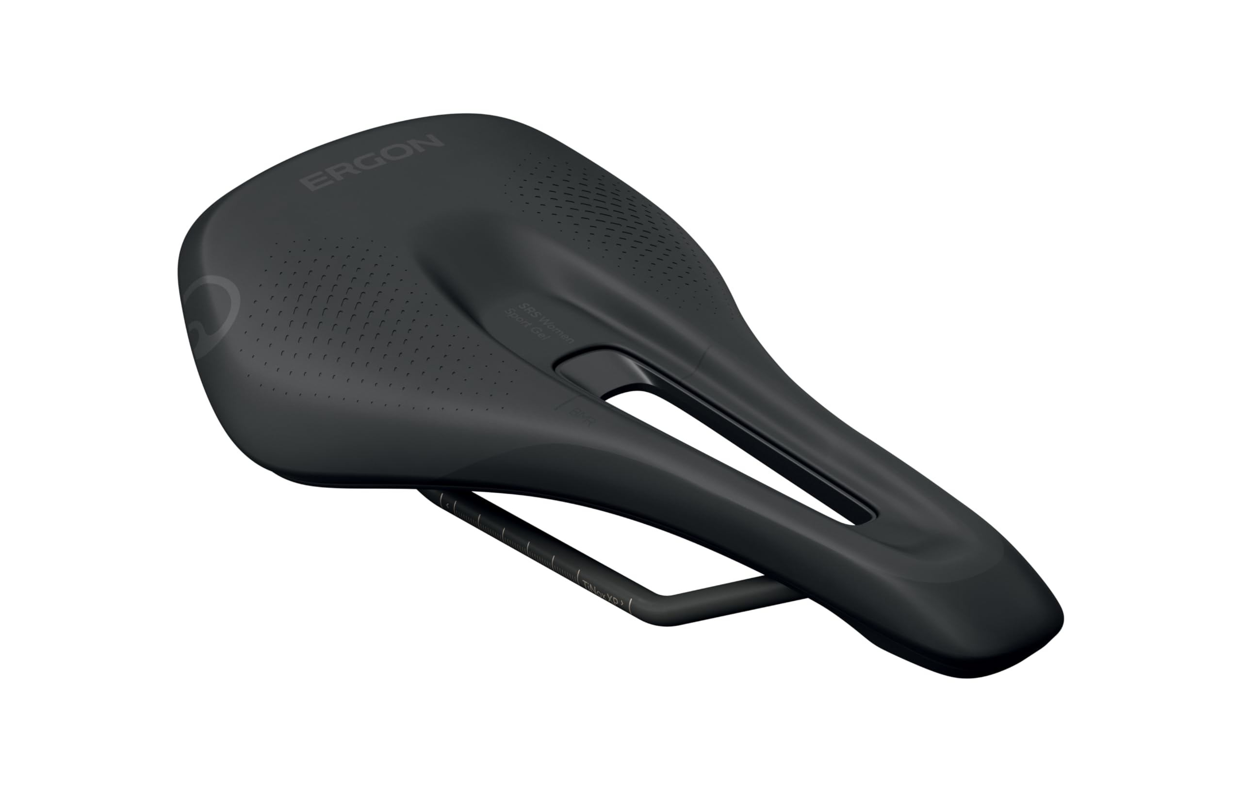 Ergon SRS Sport Gel Road - Sella per bicicletta da donna, in nylon e guide TiNox XP, colore: nero, taglia S/M