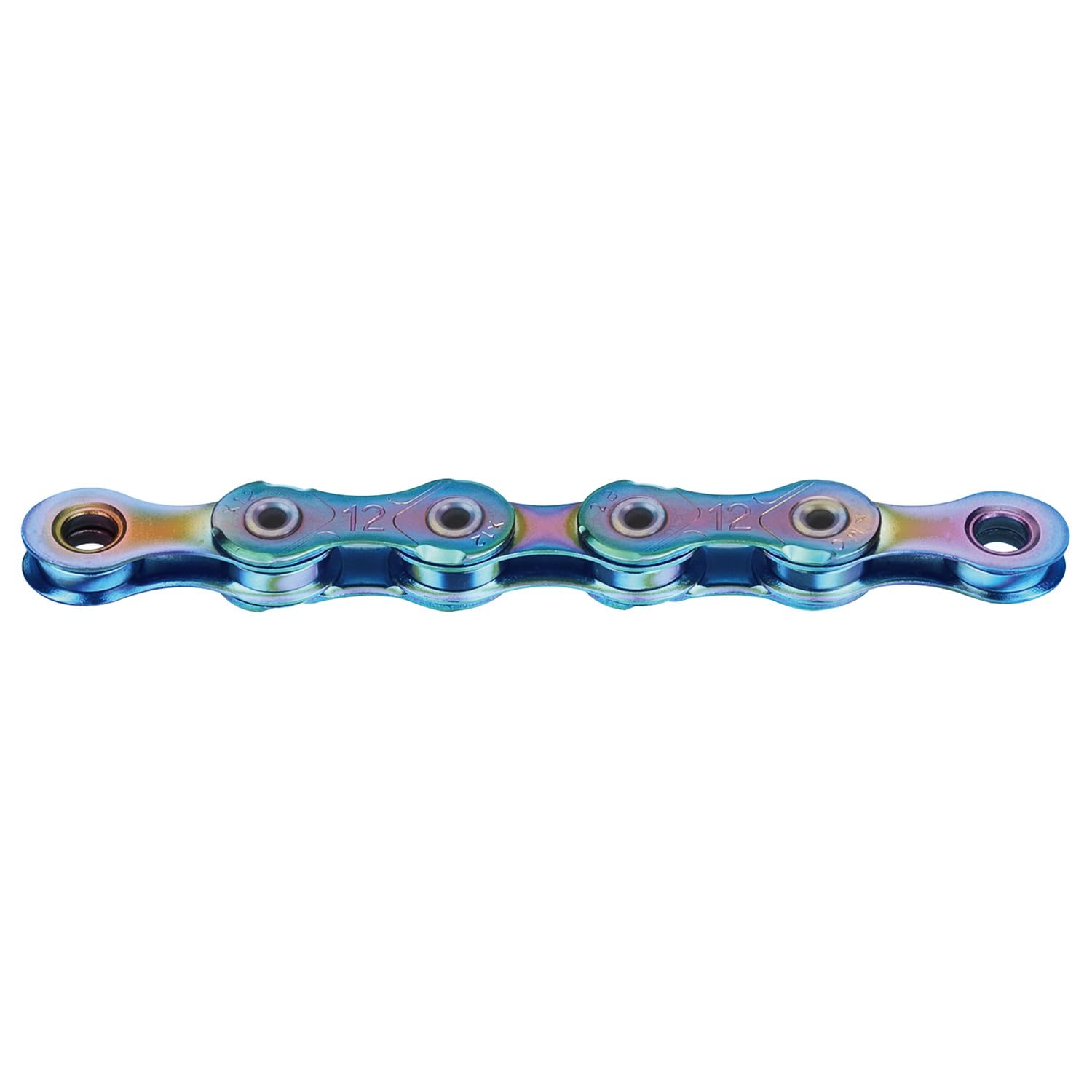 KMC Catena per bicicletta, 12 velocità, cerata, 126 maglie, compatibile con Shimano, incluso link Missinglink, X12L Aurora Blue